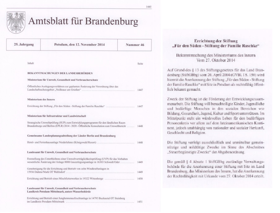 Information im Amtsblatt